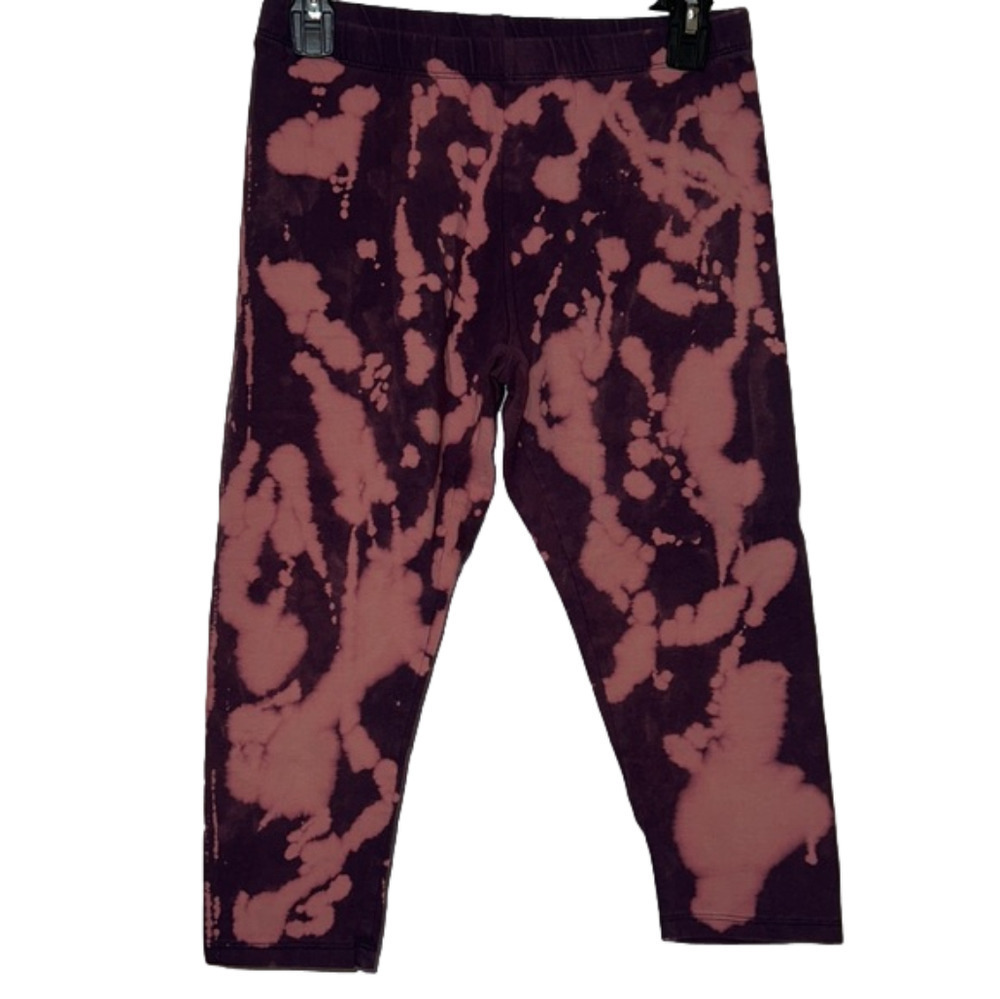 Bleach Dye Capri Leggings